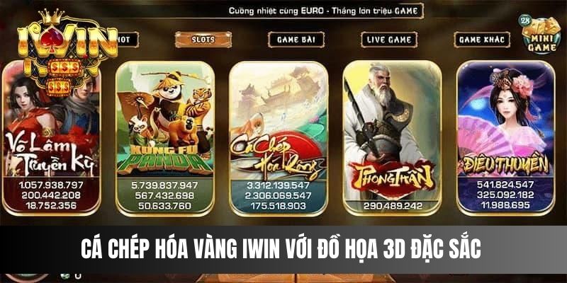 Cá chép hóa vàng IWIN với đồ họa 3D đặc sắc