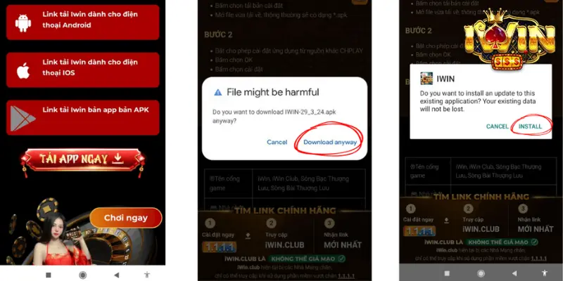 cách cài app iwin