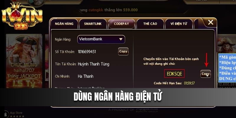 Dùng ngân hàng điện tử
