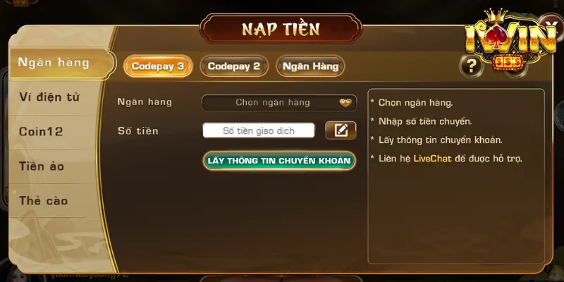 nạp tiền iwin